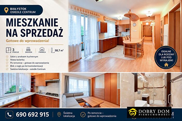 Mieszkanie 3-pokojowe na sprzedaż, Białystok