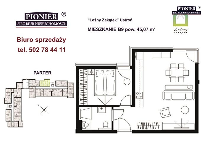 Mieszkanie 2-pokojowe na sprzedaż, Ustroń