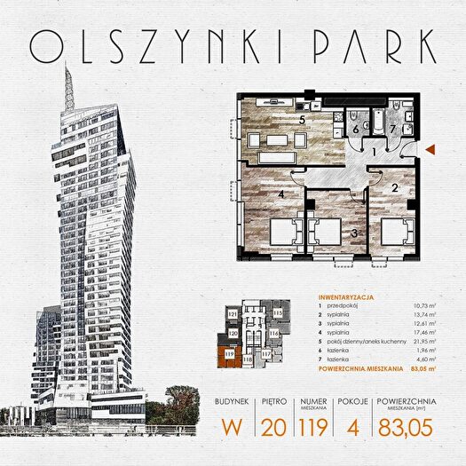 Mieszkanie 4-pokojowe na sprzedaż, Rzeszów – Szopena