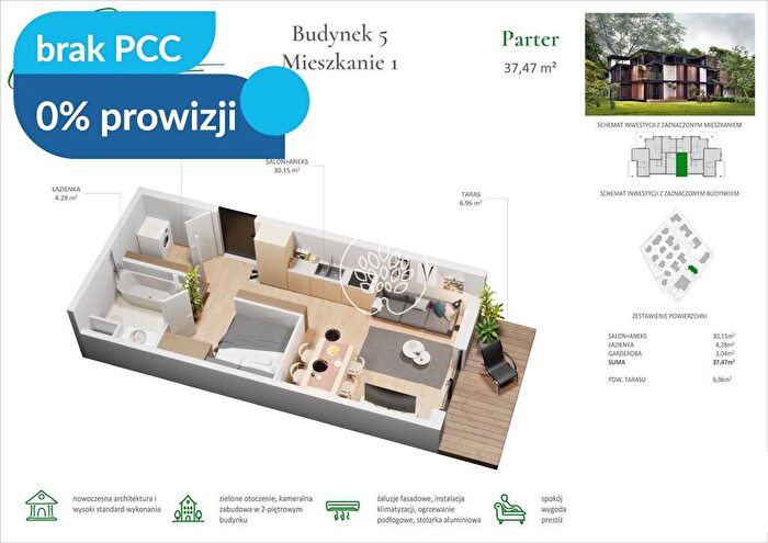 Mieszkanie 1-pokojowe na sprzedaż, Lubicz Dolny