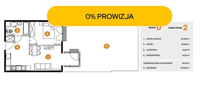 Mieszkanie 2-pokojowe na sprzedaż, Kraków – Na Błonie