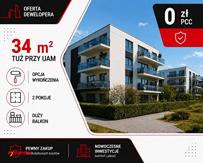 Mieszkanie 2-pokojowe na sprzedaż, Poznań – Maków Polnych