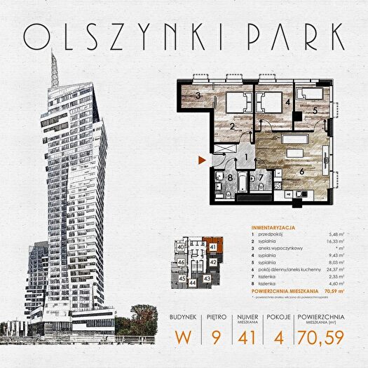 Mieszkanie 4-pokojowe na sprzedaż, Rzeszów – Szopena