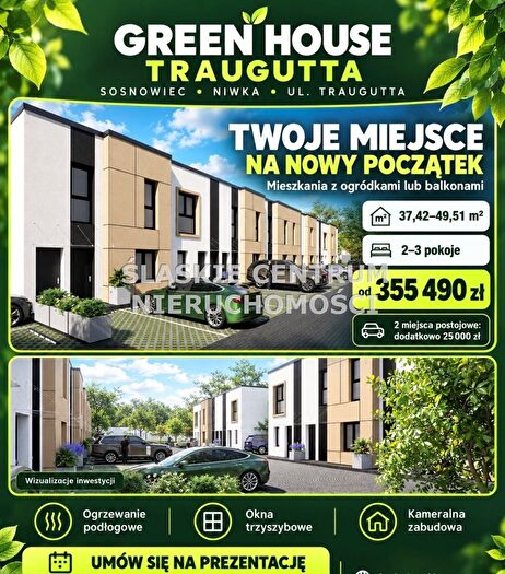 Mieszkanie 2-pokojowe na sprzedaż, Sosnowiec – Romualda Traugutta