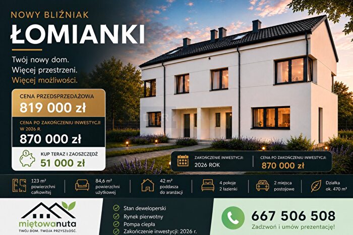 Dom 4-pokojowy na sprzedaż, Łomianki