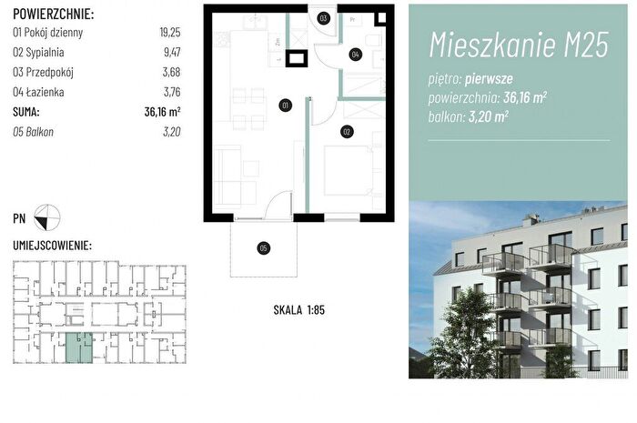 Mieszkanie 2-pokojowe na sprzedaż, Rzeszów – al. gen. Władysława Sikorskiego