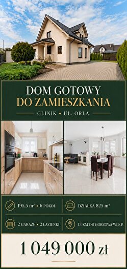 Dom 6-pokojowy na sprzedaż, Glinik