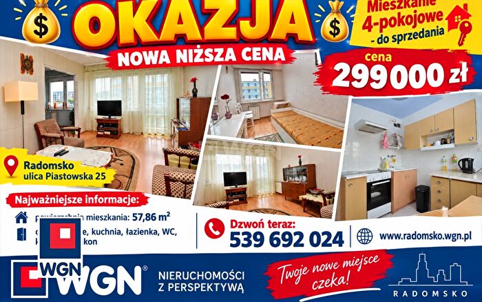 Mieszkanie 4-pokojowe na sprzedaż, Radomsko