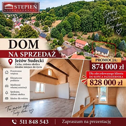 Dom 3-pokojowy na sprzedaż, Jeżów Sudecki