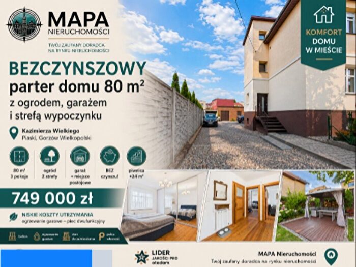 Mieszkanie 3-pokojowe na sprzedaż, Gorzów Wielkopolski – Kazimierza Wielkiego