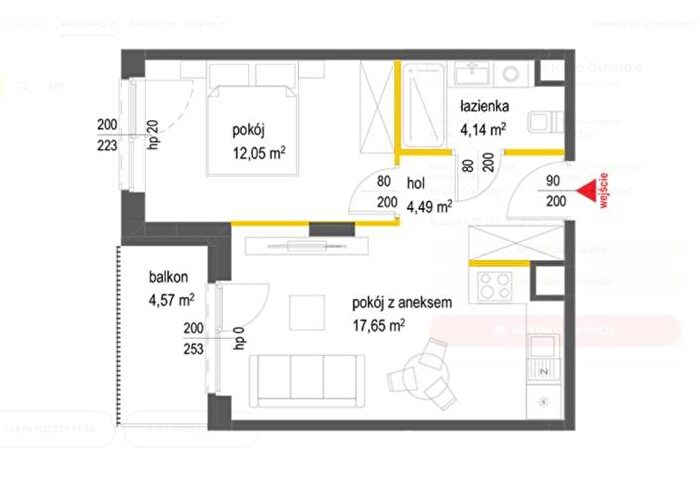 Mieszkanie 2-pokojowe na sprzedaż, Warszawa – Łopuszańska