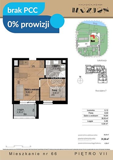 Mieszkanie 2-pokojowe na sprzedaż, Bydgoszcz – Nastrojowa