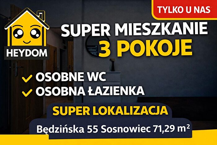 Mieszkanie 3-pokojowe na sprzedaż, Sosnowiec – Będzińska