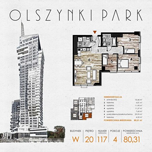 Mieszkanie 4-pokojowe na sprzedaż, Rzeszów – Szopena