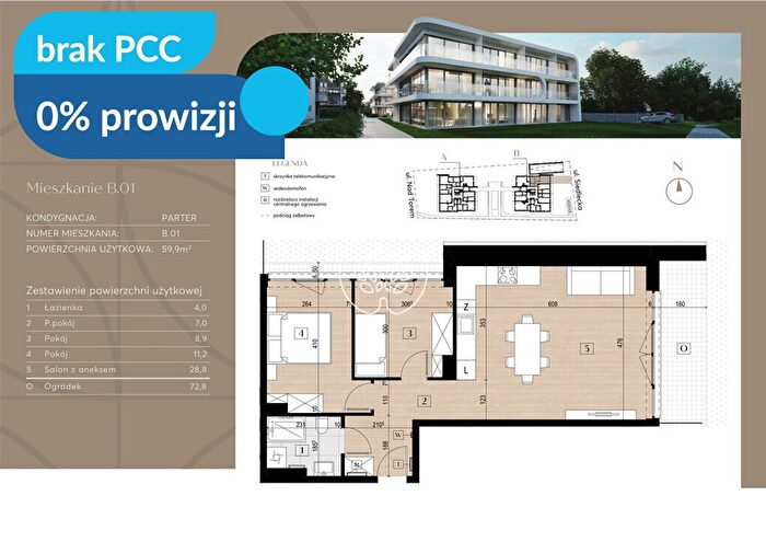 Mieszkanie 3-pokojowe na sprzedaż, Bydgoszcz – Siedlecka