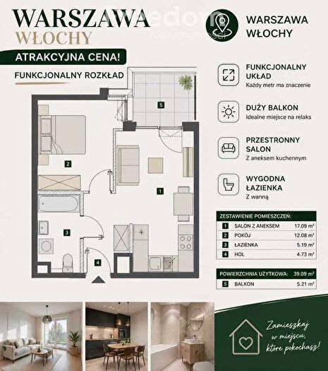 Mieszkanie 2-pokojowe na sprzedaż, Warszawa – Równoległa