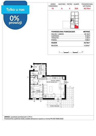 Mieszkanie 2-pokojowe na sprzedaż, Bydgoszcz – Ceramiczna