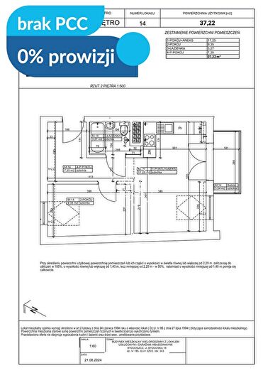 Mieszkanie 2-pokojowe na sprzedaż, Bydgoszcz – Bydgoska