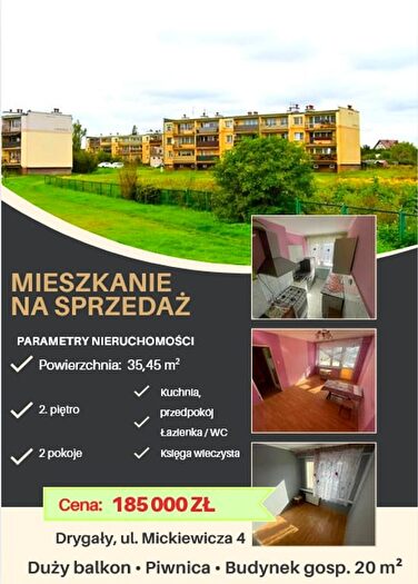 Mieszkanie na sprzedaż, Drygały