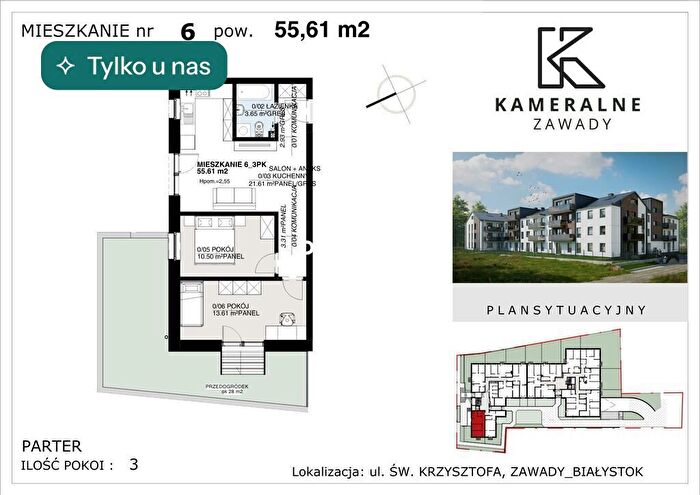 Mieszkanie 3-pokojowe na sprzedaż, Białystok