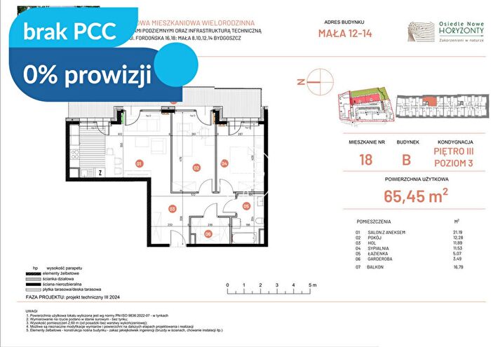 Mieszkanie 3-pokojowe na sprzedaż, Bydgoszcz – Fordońska