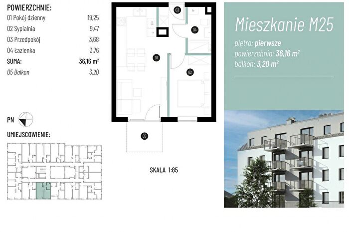 Mieszkanie 2-pokojowe na sprzedaż, Rzeszów – al. gen. Władysława Sikorskiego