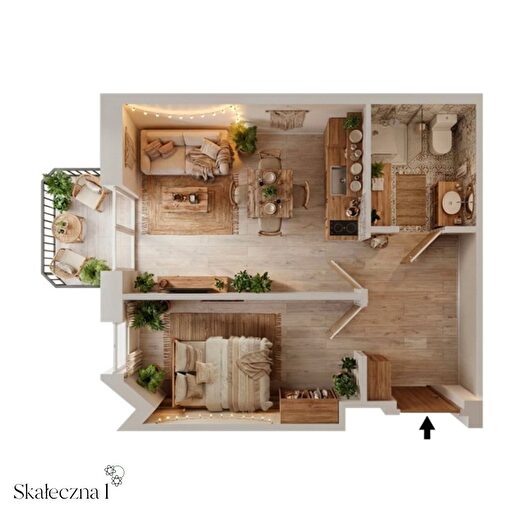 Mieszkanie 1-pokojowe na sprzedaż, Kraków – Skałeczna