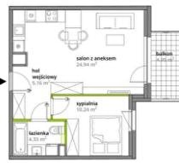 Mieszkanie 2-pokojowe na sprzedaż, Warszawa – Podskarbińska