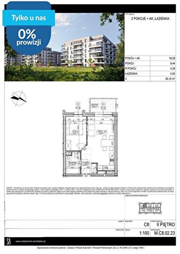 Mieszkanie 2-pokojowe na sprzedaż, Bydgoszcz – Fordońska