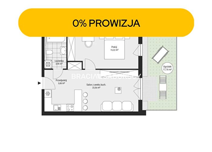 Mieszkanie 2-pokojowe na sprzedaż, Kraków – Bukowa