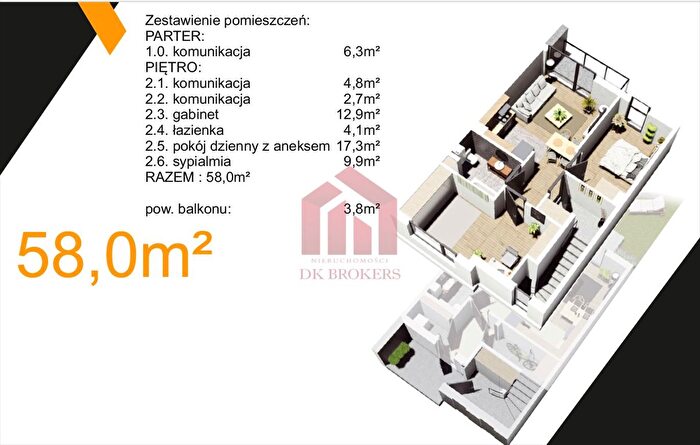 Mieszkanie 3-pokojowe na sprzedaż, Rzeszów – Czesława Miłosza