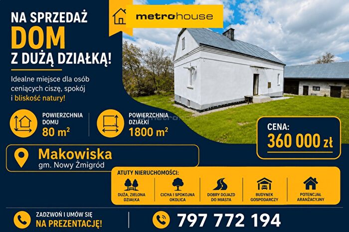 Dom 3-pokojowy na sprzedaż, Makowiska
