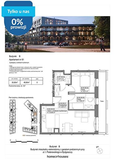 Mieszkanie 3-pokojowe na sprzedaż, Bydgoszcz – Ignacego Paderewskiego