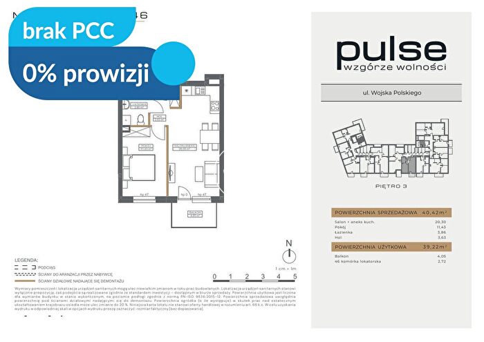 Mieszkanie 2-pokojowe na sprzedaż, Bydgoszcz – Wojska Polskiego