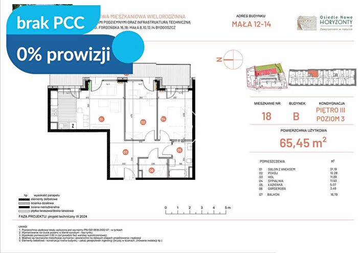 Mieszkanie 3-pokojowe na sprzedaż, Bydgoszcz – Fordońska