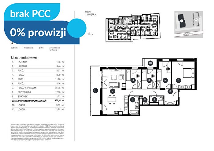 Mieszkanie 5-pokojowe na sprzedaż, Bydgoszcz – Toruńska
