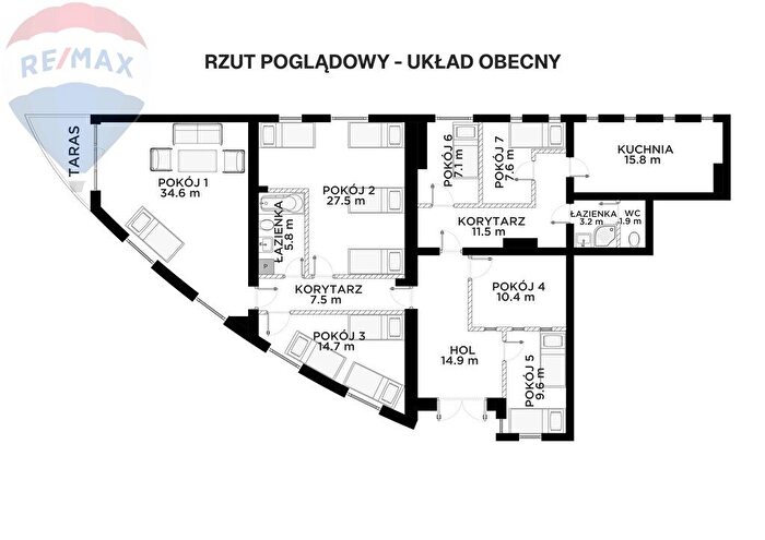 Mieszkanie 7-pokojowe na sprzedaż, Kraków – Jerzego Szablowskiego