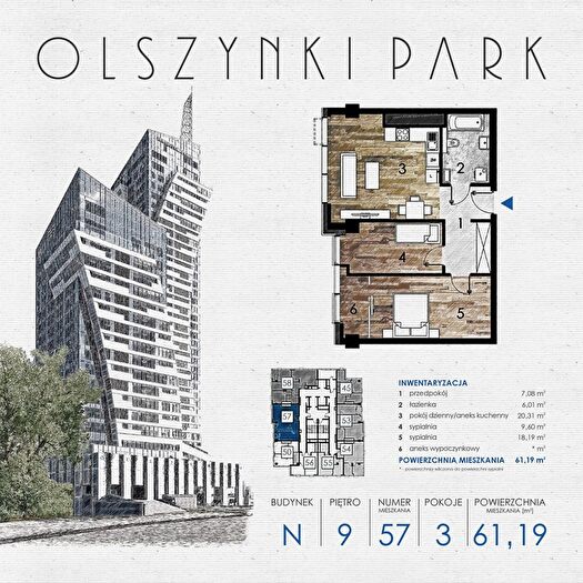 Mieszkanie 3-pokojowe na sprzedaż, Rzeszów – Szopena