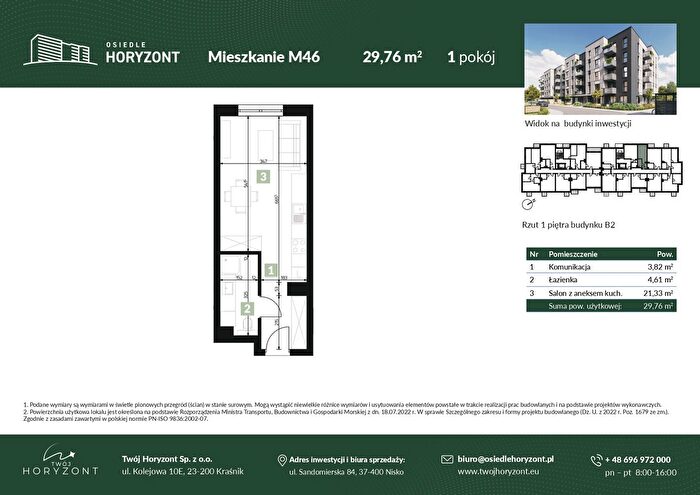 Mieszkanie 1-pokojowe na sprzedaż, Nisko