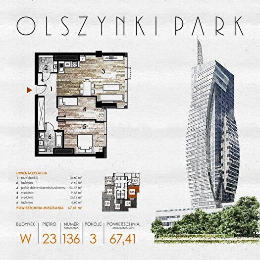 Mieszkanie 3-pokojowe na sprzedaż, Rzeszów – Szopena