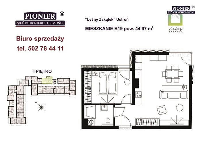 Mieszkanie 2-pokojowe na sprzedaż, Ustroń