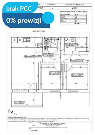 Mieszkanie 2-pokojowe na sprzedaż, Bydgoszcz – Bydgoska