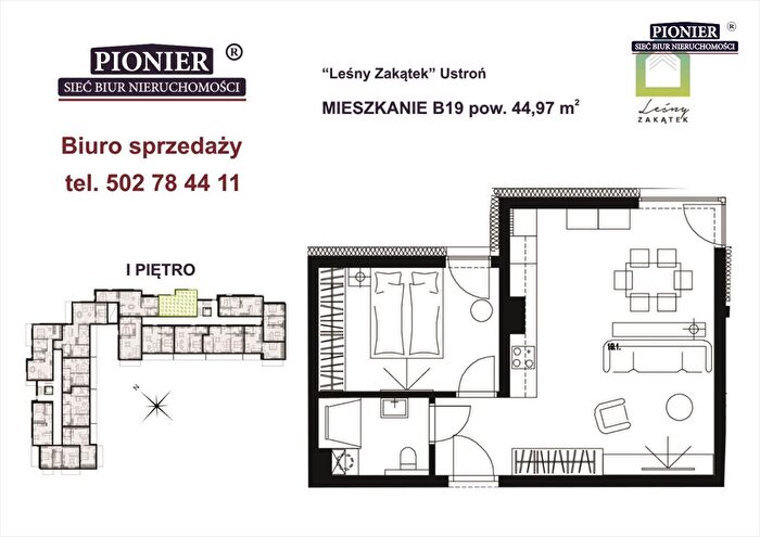 Mieszkanie 2-pokojowe na sprzedaż, Ustroń