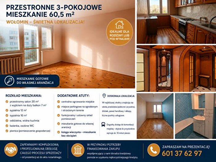 Mieszkanie 3-pokojowe na sprzedaż, Wołomin