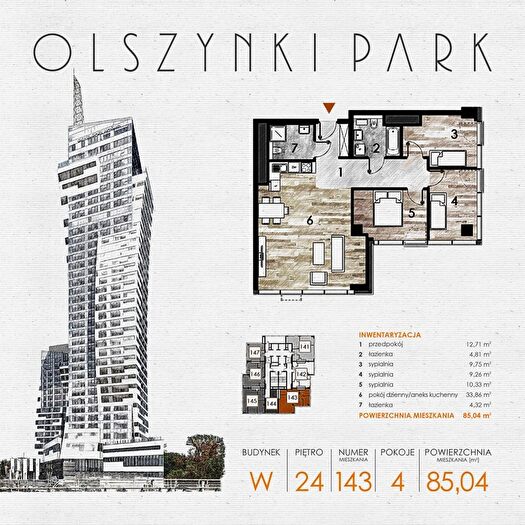 Mieszkanie 4-pokojowe na sprzedaż, Rzeszów – Szopena