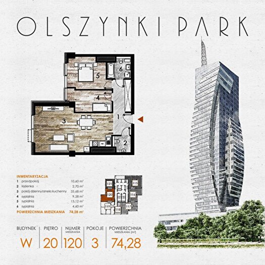 Mieszkanie 3-pokojowe na sprzedaż, Rzeszów – Szopena