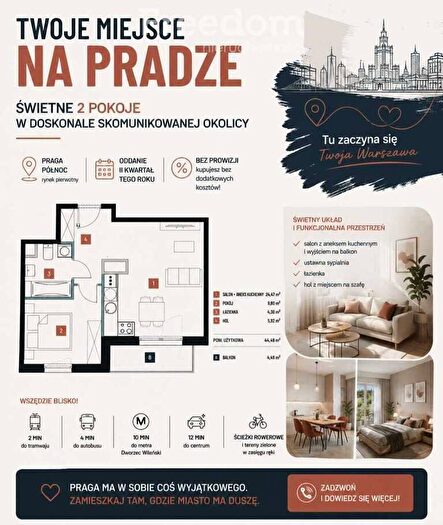 Mieszkanie 2-pokojowe na sprzedaż, Warszawa – Jagiellońska