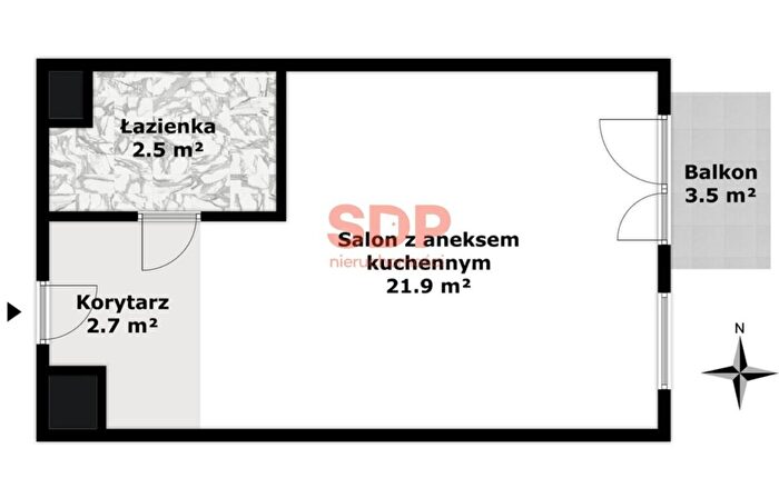 Mieszkanie 1-pokojowe na sprzedaż, Wrocław – Generała Romualda Traugutta