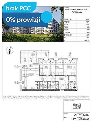 Mieszkanie 4-pokojowe na sprzedaż, Bydgoszcz – Fordońska
