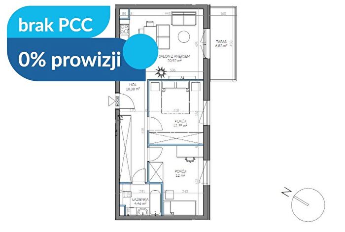 Mieszkanie 3-pokojowe na sprzedaż, Bydgoszcz – Sandomierska